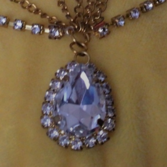 Rhinestone Headpiece and Finger Hand Harness Chain Bracelet - Picture 3 of 5